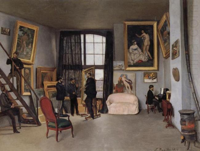 Frederic Bazille The Artist's Studio at 9 Rue de la Condamine in Paris china oil painting image